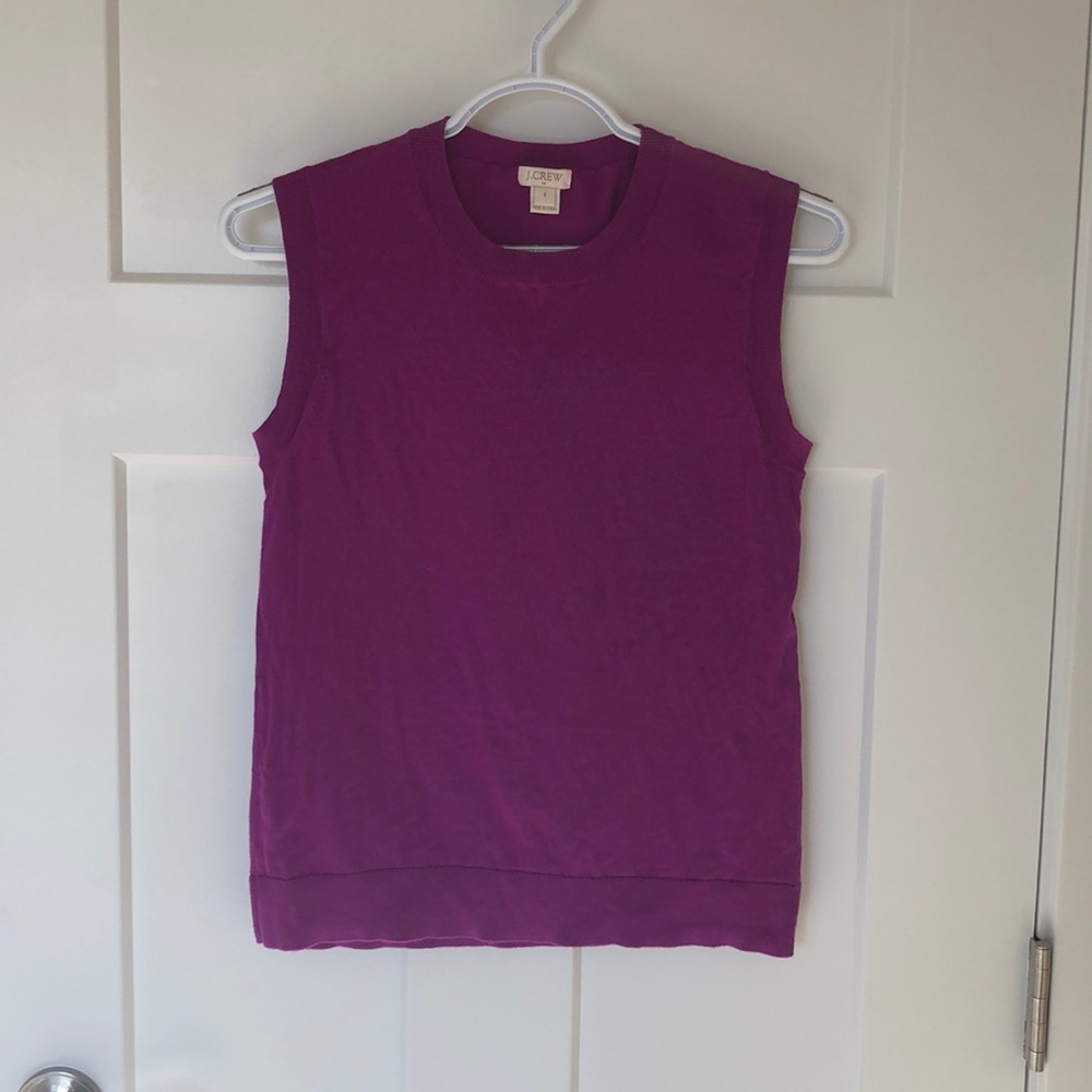 Purple J Crew Sleeveless Sweater